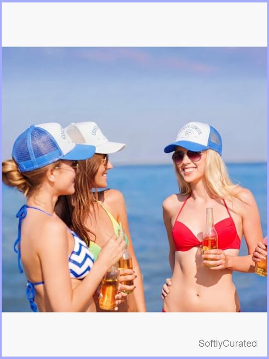 6 Coastal Cowgirl Trucker Hats Beach Bachelorette Party Favors main image 4